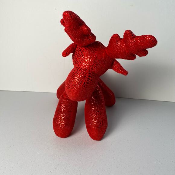Dan Dee Red Reindeer Balloon Animal Plush Holiday Christmas Sparkle Shimmer 14" - Picture 2 of 11